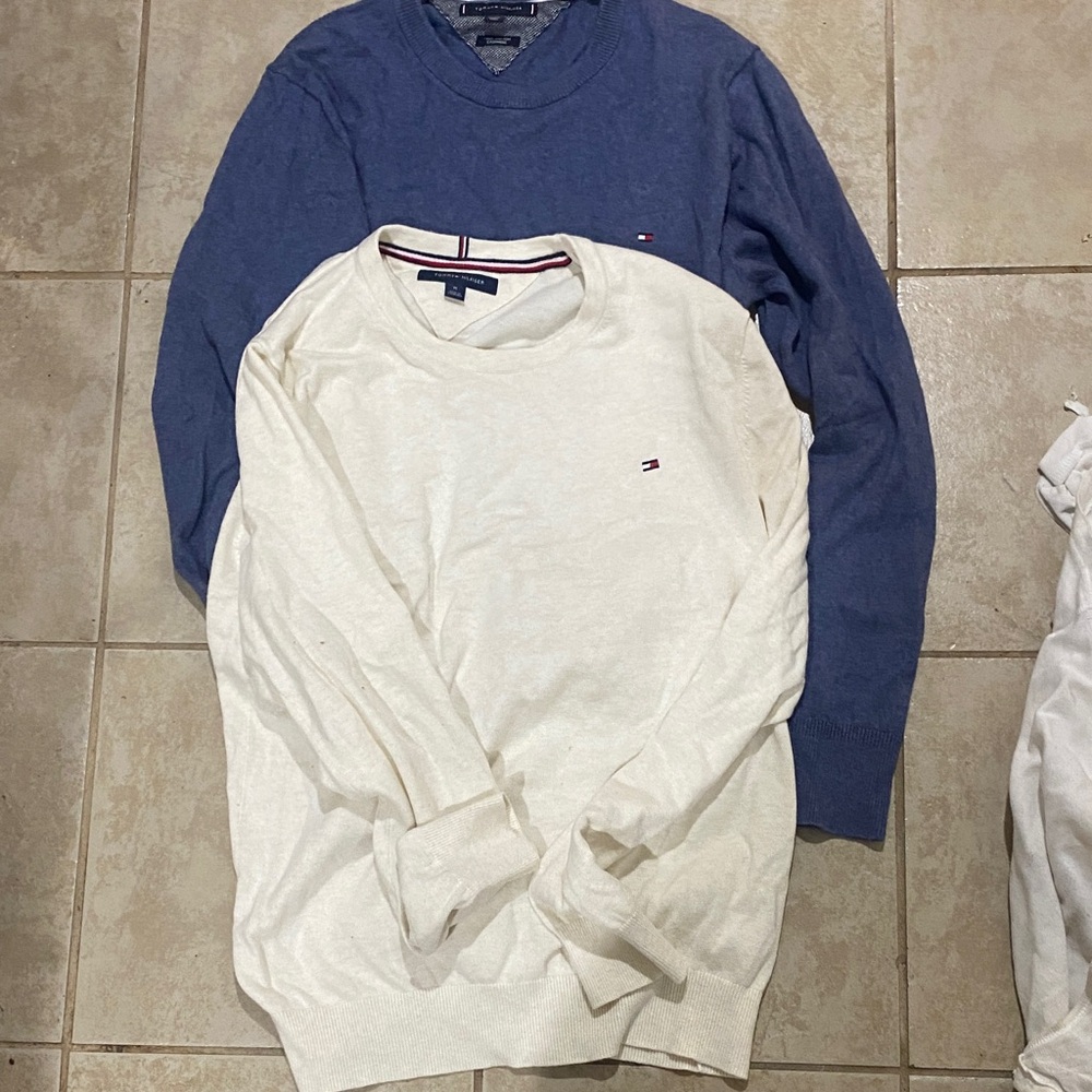 Tommy Hilfiger Blue and Cream Sweater  get two 2️⃣ for this price
